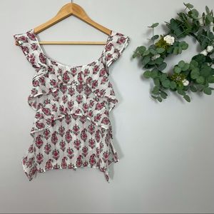 NWT Club Monaco Rowlen Floral Top